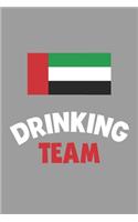 Drinking Team Notebook: Lined Journal, 120 Pages, 6 x 9, United Arab Emirates Flag Beer Olympics Gift Journal Matte Finish