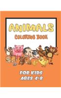 Animals Coloring Book Kids Ages 4-8: A Coloring and Activity Book for Kids and even grandchildren