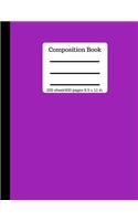 Composition Book 200 Sheet/400 Pages 8.5 X 11 In.: Purple Wide Ruled Lined Book Writing Notebook for School
