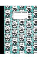 Cow Composition Notebook: Funny Cartoon Animal Wide Ruled Journal for Girls, Boys and Teens, for Students and Teachers, for School and Work, Journaling and Writing