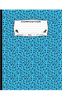 Composition: 100 Pages Wide Ruled 7.44 x 9.69 in.: Fairies All Over Blue Marble Note Book Journal Diary Silhouette Pattern Note Pad Fun Unique Design for boys, g