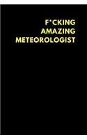 F*cking Amazing Meteorologist: Lined Notebook Journal to Write In, Funny Gift Friends Family (150 Pages)