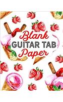 Blank Guitar Tab Paper: Guitar Tab Manuscript Paper - 6 string guitar TAB clef - Music Sheet Notebook / Music Staff Paper Notebook