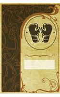 Monogram Boxing Notebook: Blank Journal Diary Log