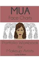 MUA Face Charts Portfolio Workbook for Makeup Artists Luna Edition