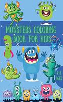 Monsters Coloring Book: Cool and Amazing Images with Cute Monsters for Kids Great Gift for Boys and Girls Ages 4-8