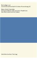 Soziale Basis und soziale Funktion des Nationalsozialismus