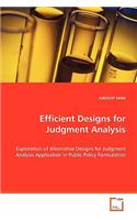 Efficient Designs for Judgment Analysis