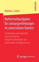 Mathematikaufgaben Für Leistungserhebungen Im Universitären Kontext