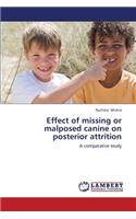 Effect of Missing or Malposed Canine on Posterior Attrition