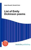 List of Emily Dickinson Poems