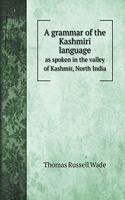 A grammar of the Kashmīrī language