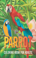 Parrot coloring book for adults