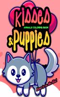 Kisses & Puppies Animals Coloring Book Love is in the Air