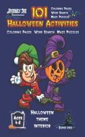 Halloween Activity Book for Kids Ages 4-8: 101 Puzzle Pages. COLORING - MAZES - WORD SEARCH. Custom Art Interior. Cute fun gift! Xmas Elf & Jack. SUPER KIDZ