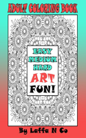 Adult Coloring Book Easy Medium Hard Art Fun
