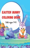 Easter bunny coloring book ages 4-8