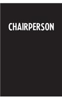 Chairperson: Simple Blank Lined Notebook Journal