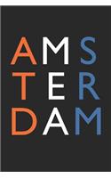 Amsterdam Notebook - Netherlands Gift - Colorful Amsterdam Journey Diary - Netherlands Travel Journal