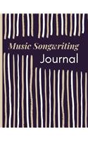 Music Songwriting Journal: Striped cover The perfect gift for a budding musician or songwriter with lined pages for lyrics or notes and music sheets for scores and tabs