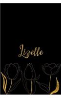 Lizette: Personalized Writing Journal for Women - Elegant Black and Gold