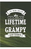 I 've Been Called A Lot Of Names In My Lifetime But Grampy Is My Favorite: Family life grandpa dad men father's day gift love marriage friendship parenting wedding divorce Memory dating Journal Blank Lined Note Book