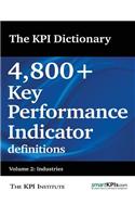 The Kpi Dictionary: 4,800+ Key Performance Indicator Definitions: Volume 2: Industries: 4,800+ Key Performance Indicator Definitions: Volume 2: Industries