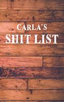 Carla's Shit List: Dot Bullet Wood Notebook/Journal