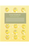 Emoji Notebook - Wide Ruled paper: Yellow Composition Notebook for School / student / office / teacher: 100 Pages, 7.5" x 9.25"