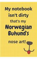 My Notebook Isn't Dirty That's My Norwegian Buhund's Nose Art: For Norwegian Buhund Dog Fans