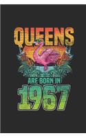 Queens Are Born In 1967: Blank Lined Notebook / Journal (6 X 9 -120 Pages) - Birthday Gift Idea