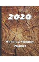 2020 Weekly & Monthly Planner: Large 52 Week, 12 Months Annual Diary Journal for January- December Planning and Scheduling of yearly Activities