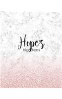 Hope's Big Ideas: Personalized Notebook - 8x10 Lined Women's Journal