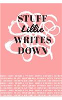 Stuff Lillie Writes Down: Personalized Journal / Notebook (6 x 9 inch) with 110 wide ruled pages inside [Soft Coral]