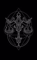 Notebook: Zodiac Design (Libra, the Scales)