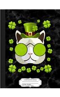 Irish Leprechaun Cat Composition Notebook