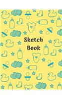Sketch Book: Cute Baby Accessories: Blank Sketch Book /8.5 X 11 - 150 Pages / Blank Paper for Drawing, Sketching and Doodling