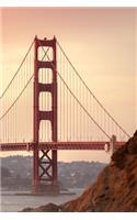 Golden Gate Bridge - Lined Notebook: Medium Ruled, Soft Cover, 6 x 9 Journal, 101 Pages