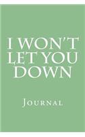 I Won't Let You Down: Journal