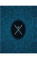 Monogram Skiing Sketchbook: Blank Art Pad Notebook Journal(64 Monogram Cerulean 150 Sketch)