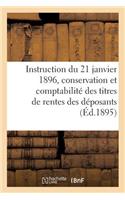 Instruction Du 21 Janvier 1896, Conservation Et Comptabilité Des Titres de Rentes Des Déposants