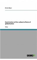 Examination of the cultural effects of globalisation