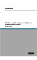 Rechtliche Aspekte zu Open Source Software: Urheberrecht und Patente