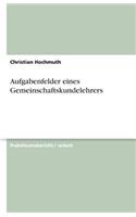 Aufgabenfelder eines Gemeinschaftskundelehrers