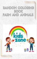 Random coloring Book Farm and animals