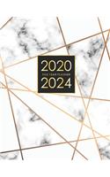 2020-2024 Five Year Planner: Elegant Marble Cover Five Year Monthly Planner 60 Months Calendar with Holidays 5 Year Appointment Calendar Agenda Schedule Organizer Logbook and Jo