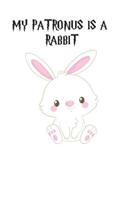 My Patronus Is A Rabbit: Cute Rabbit Lovers Journal / Notebook / Diary / Birthday Gift (6x9 - 110 Blank Lined Pages)