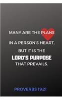 Proverbs 19 21 Journal, Many Are The Plans In A Person's Heart