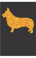 Notebook: Corgi Dog Halloween Party Pumpkin Pattern Gift Dot Grid Dotted 6x9 120 Pages