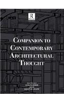 Companion to Contemporary Architectural Thought